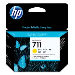 HP originál ink CZ136A, HP 711, yellow, 3x29ml, 3ks, HP DesignJet T120, T520